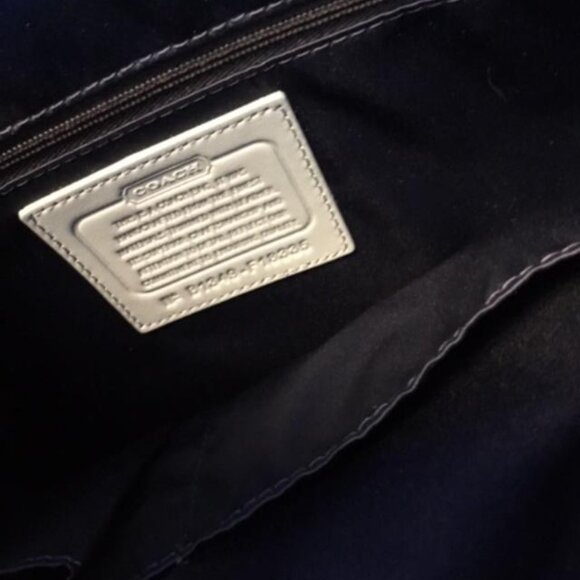 COACH Laura 18335 Large Tote Bag Blue Signature C Canvas and Leather NWOT - Picture 11 of 11